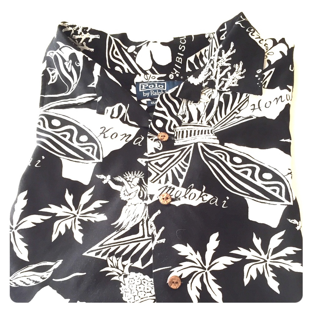 Polo Ralph Lauren Hawaiian Aloha Camp Shirt Size L